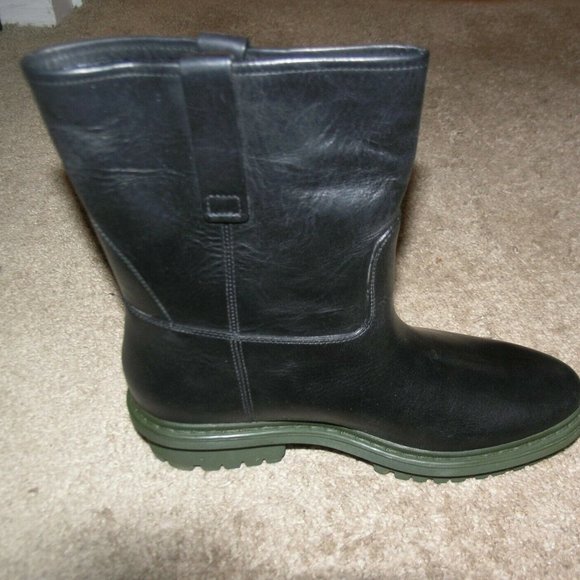 Balenciaga Black Leather Engineer Ankle Boots Size 8 NWB - Picture 5 of 10